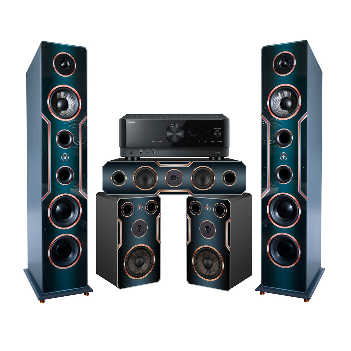 Hi-Fi Surroundanlage Deluxe Surround Edition DJP Design Boxen