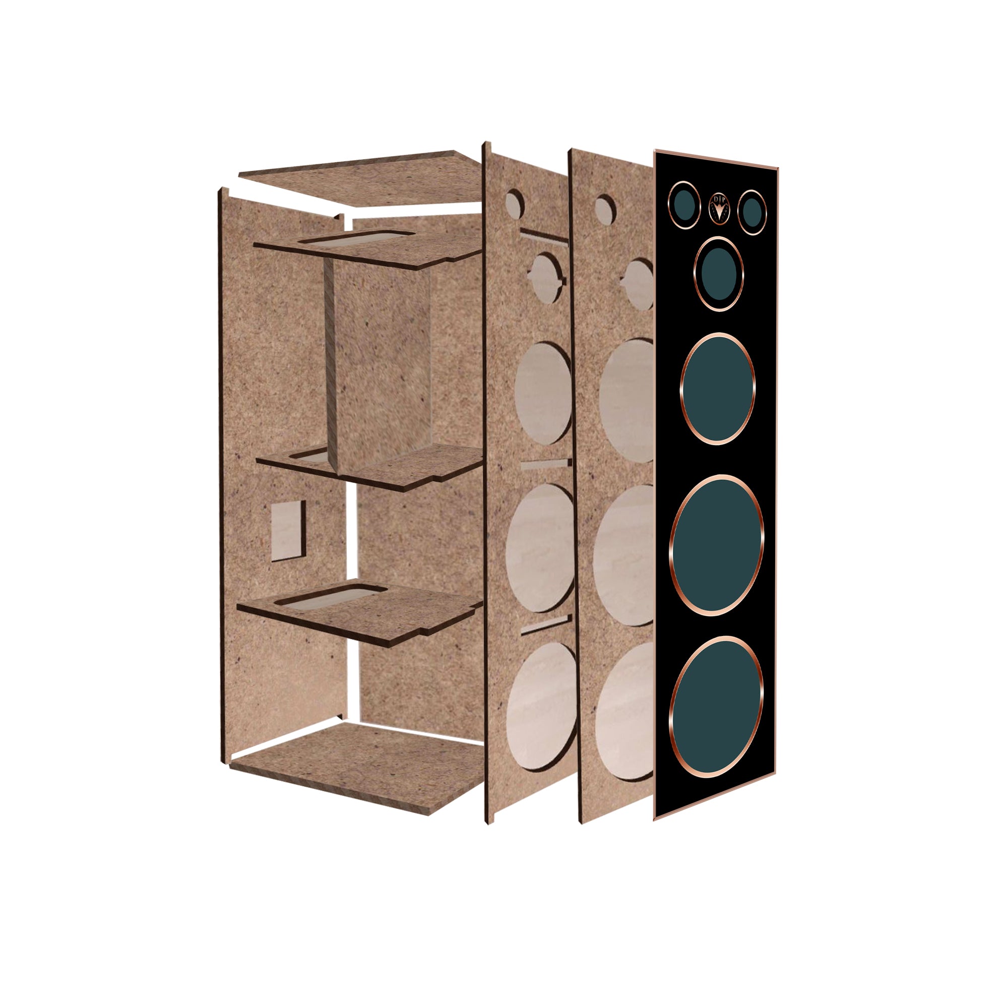 DIY Lautsprecher Gehäuse Bausatz Deluxe für ein HiFi Standlautsprecher 2-3 Wochen Lieferzeit