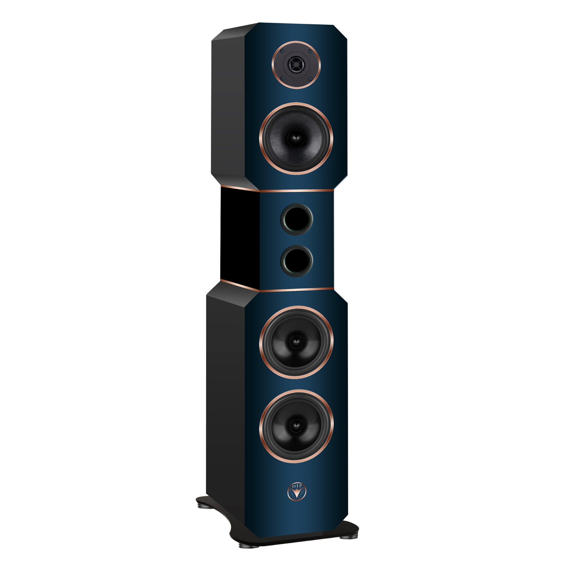 Hochwertige High End Hi-Fi Design Standlautsprecher 210 Watt RMS 8 Ohm/Box Obsession Blue Edition