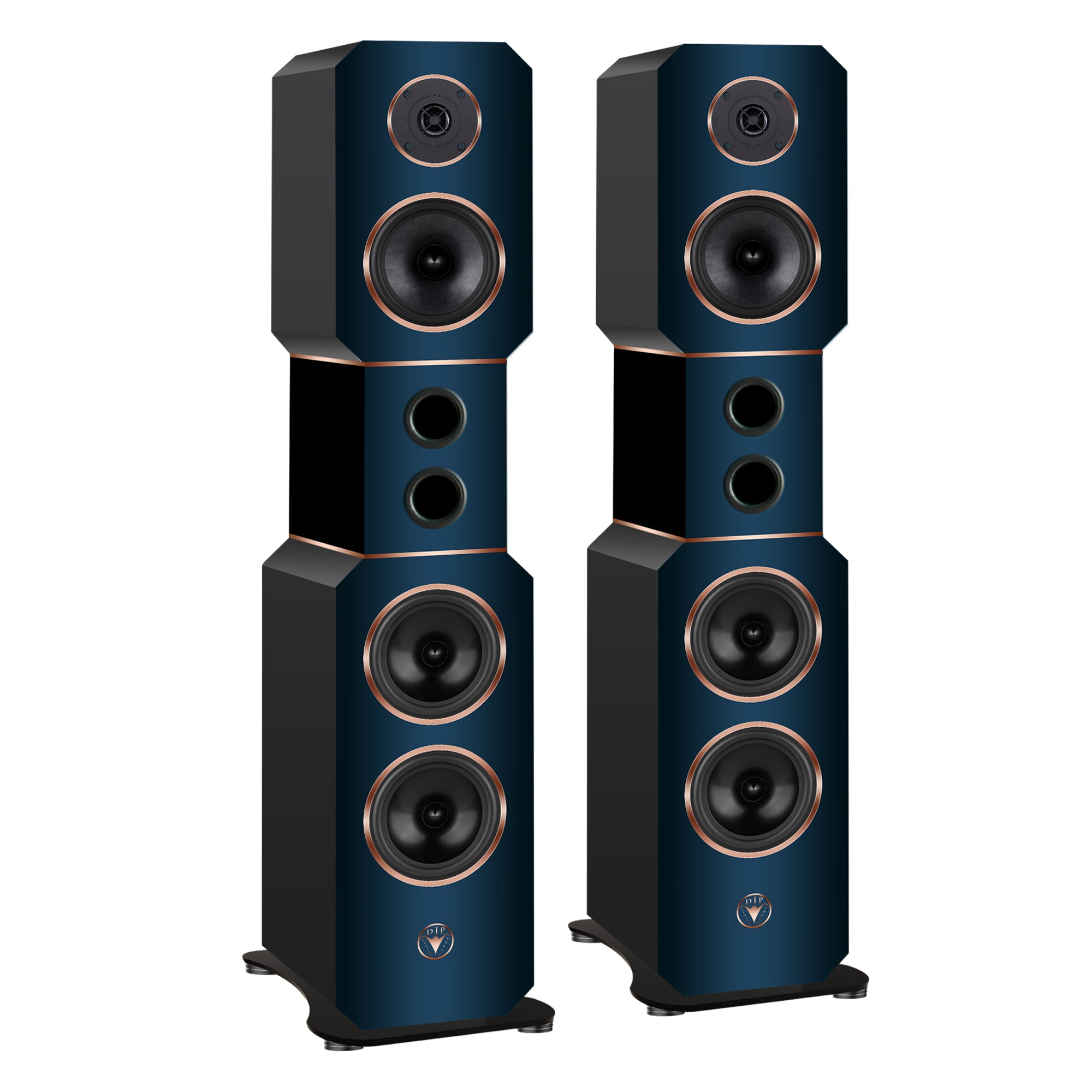Hochwertige High End Hi-Fi Design Standlautsprecher 210 Watt RMS 8 Ohm/Box Obsession Blue Edition