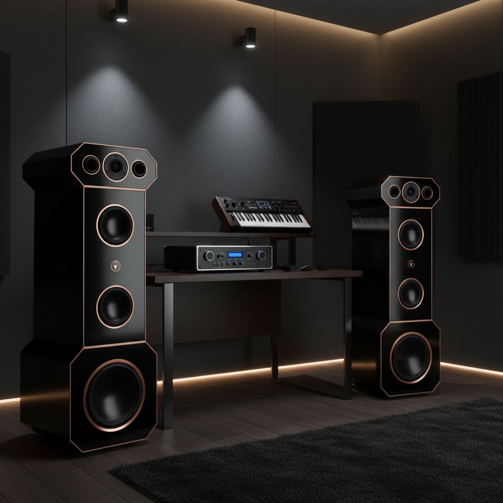 1 Paar High End Hi-Fi Standlautsprecher High Power Design mit Dayton Audio Chassis