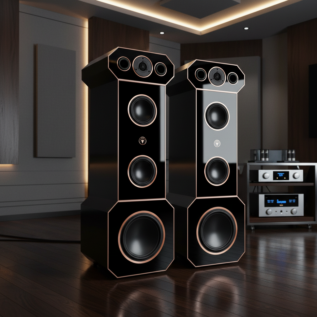 1 Paar High End Hi-Fi Standlautsprecher High Power Design mit Dayton Audio Chassis