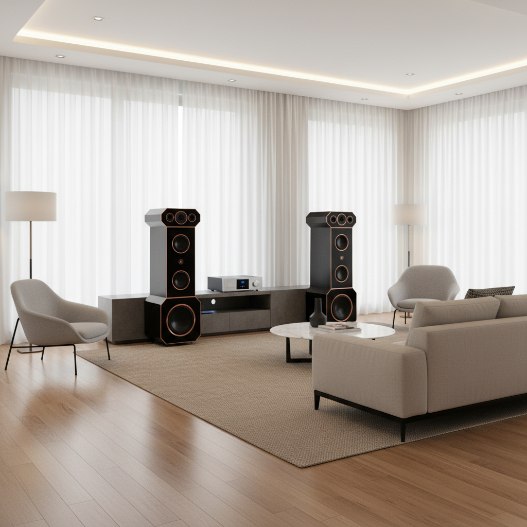 1 Paar High End Hi-Fi Standlautsprecher High Power Design mit Dayton Audio Chassis