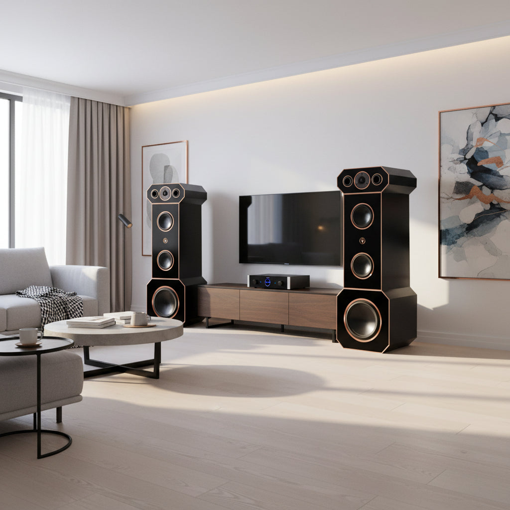 1 Paar High End Hi-Fi Standlautsprecher High Power Design mit Dayton Audio Chassis