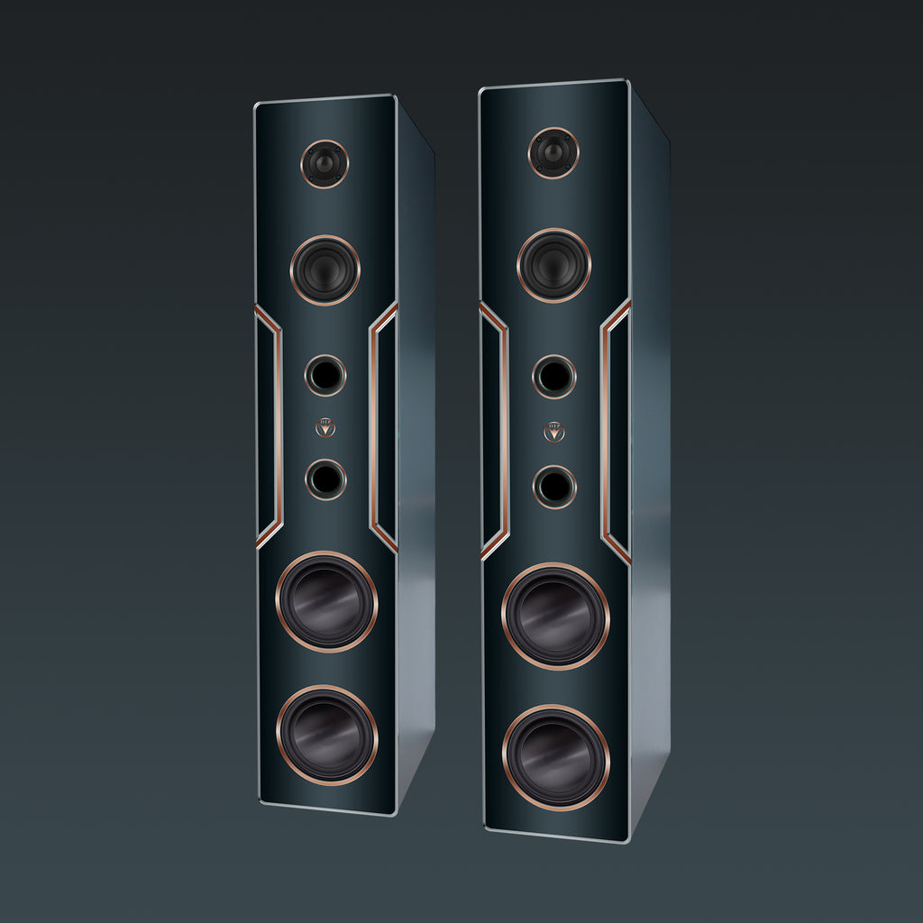High-Quality Hi-Fi Design Floorstanding Loudspeakers 120 Watts RMS 8 Ohm/Speaker