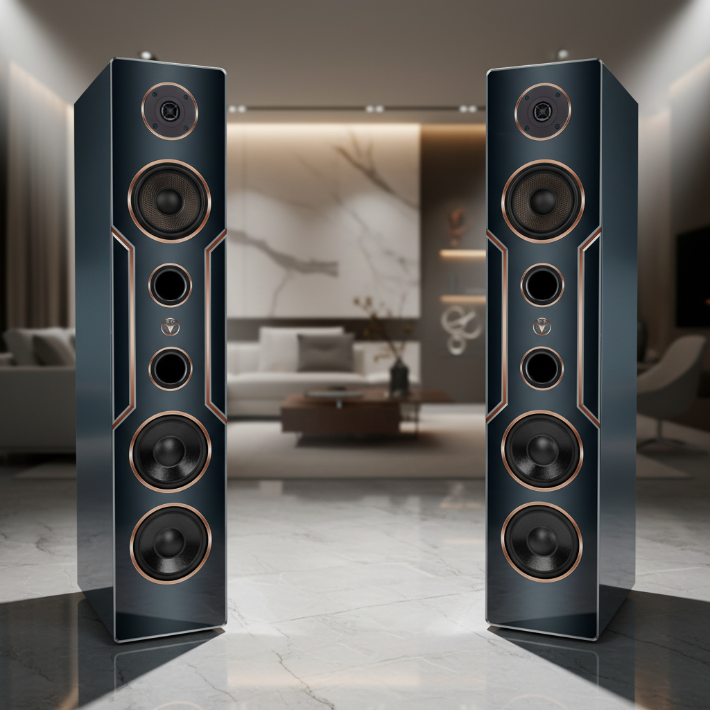 Hochwertige Hi-Fi Design Standlautsprecher 120 Watt RMS 8 Ohm/Box