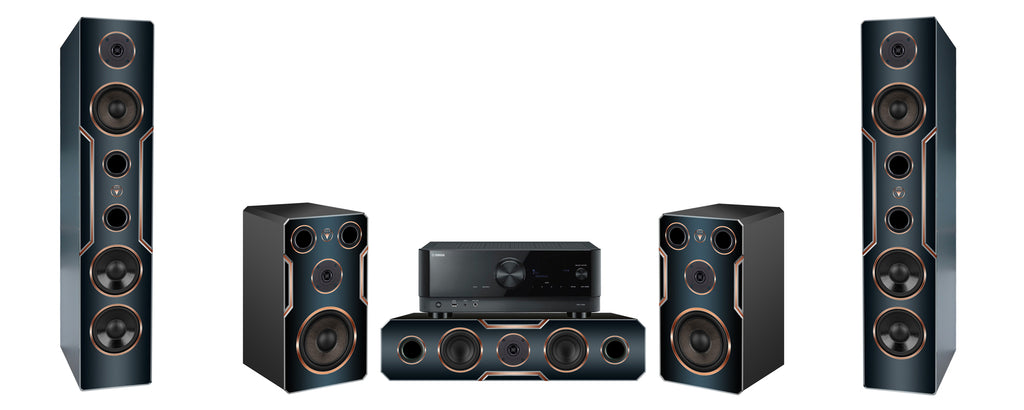 DJP Design Boxen 5.2 Surround Soundsystem Deluxe Edition inklusive Yamaha RX-V4A AV-Receiver