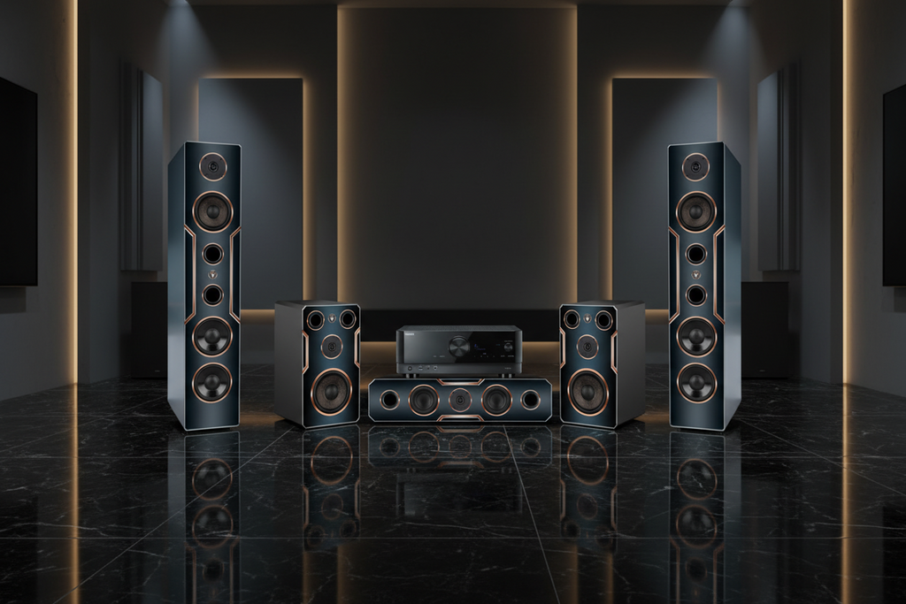 DJP Design Boxen 5.2 Surround Soundsystem Deluxe Edition inklusive Yamaha RX-V4A AV-Receiver