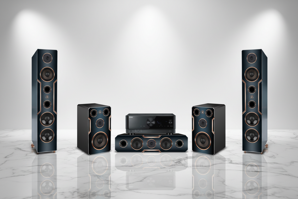DJP Design Boxen 5.2 Surround Soundsystem Deluxe Edition inklusive Yamaha RX-V4A AV-Receiver