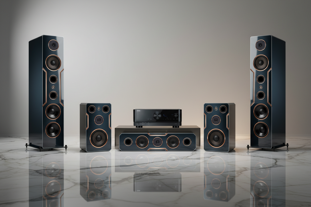 DJP Design Boxen 5.2 Surround Soundsystem Deluxe Edition inklusive Yamaha RX-V4A AV-Receiver