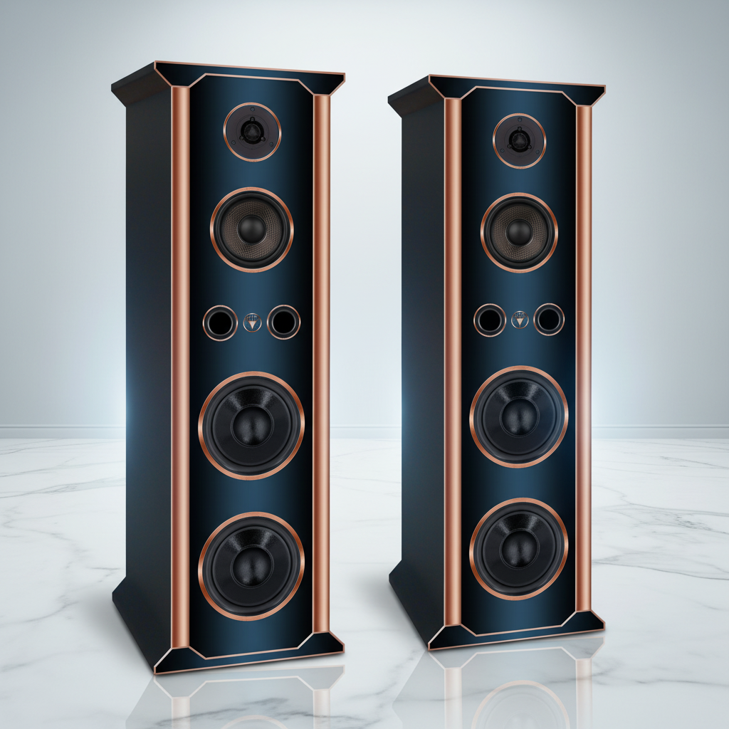 High End Hi-Fi Standlautsprecher 180 Watt RMS 8 Ohm/Box DJP Design Boxen Tempel Edition