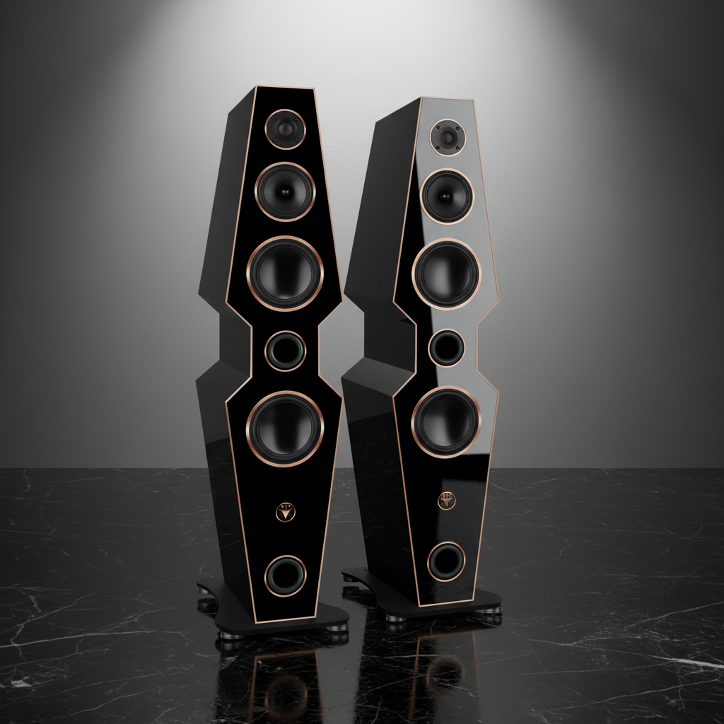 High-Quality Design Hi-Fi Floorstanding Loudspeakers 150 Watts RMS 8 Ohm/Speaker Diamond Edition