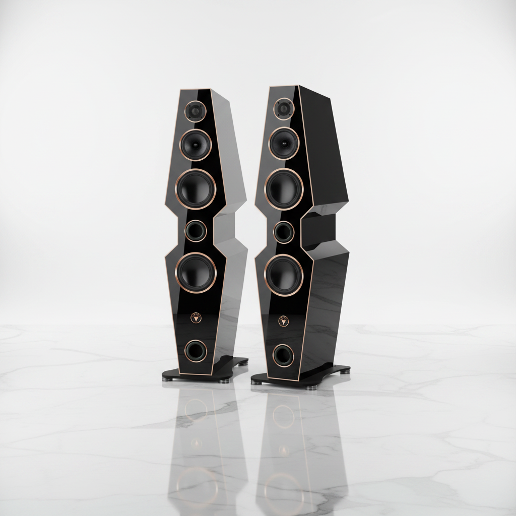 High-Quality Design Hi-Fi Floorstanding Loudspeakers 150 Watts RMS 8 Ohm/Speaker Diamond Edition