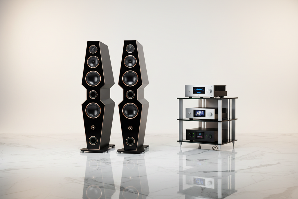 High-Quality Hi-Fi Design Floorstanding Speakers 150 Watt RMS 8 Ohm/Box