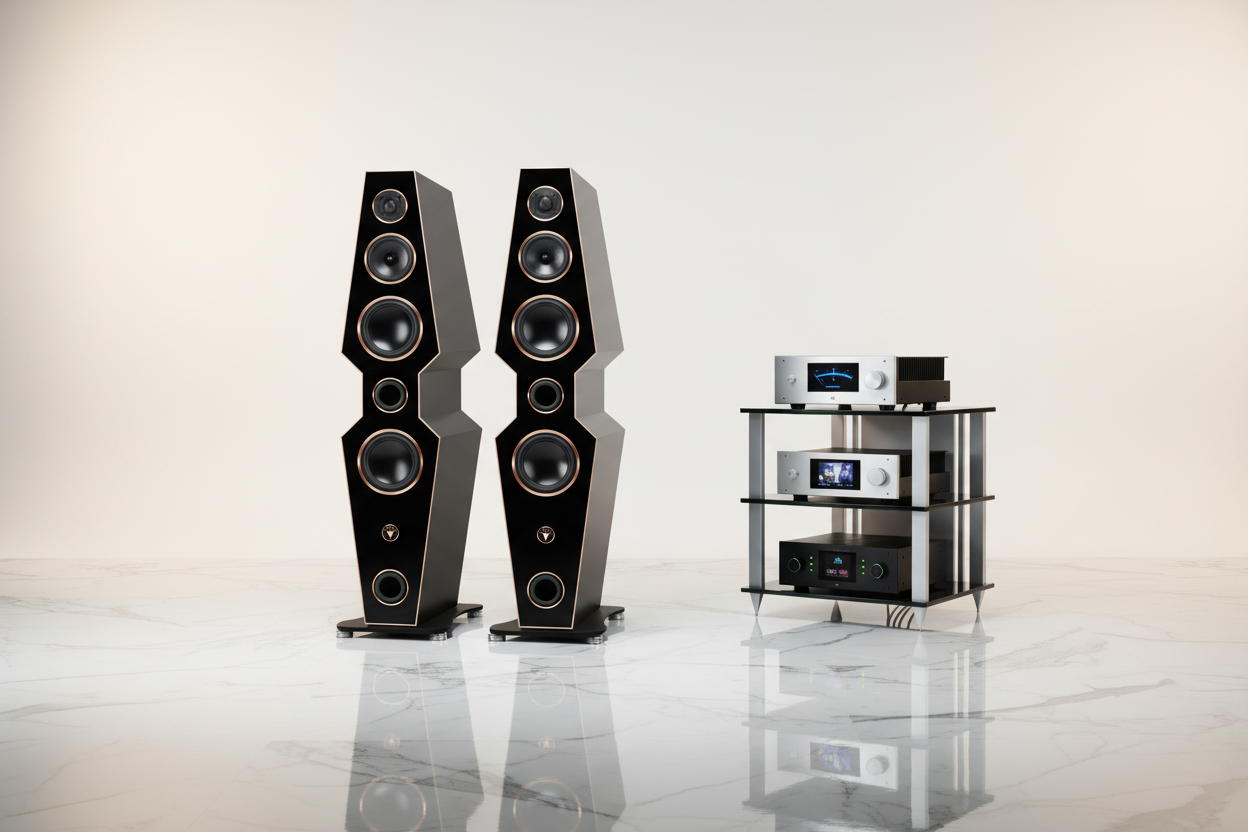 Hochwertige Hi-Fi Design Standlautsprecher 150 Watt RMS 8 Ohm/Box
