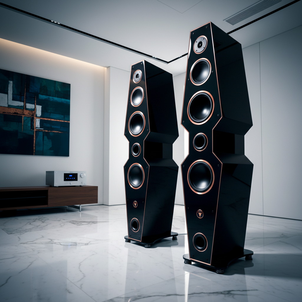 Hochwertige High End Hi-Fi Standlautsprecher 150 Watt RMS 8 Ohm/Box DJP Design Boxen Diamant Edition