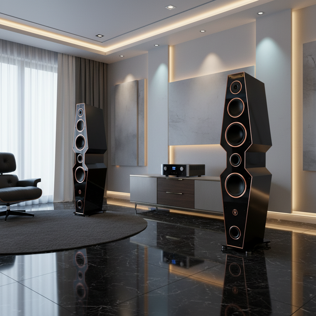 Hochwertige High End Hi-Fi Standlautsprecher 150 Watt RMS 8 Ohm/Box DJP Design Boxen Diamant Edition