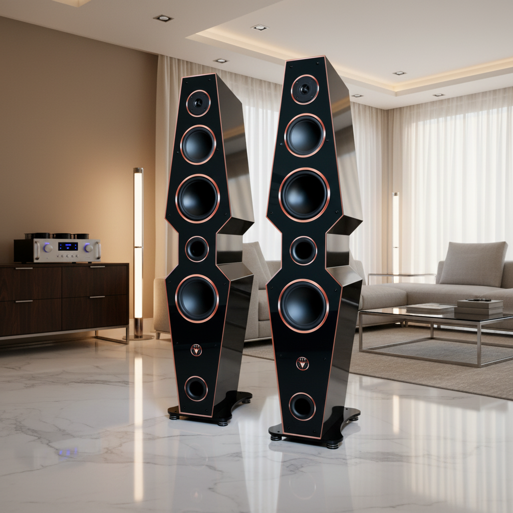 Hochwertige High End Hi-Fi Standlautsprecher 150 Watt RMS 8 Ohm/Box DJP Design Boxen Diamant Edition