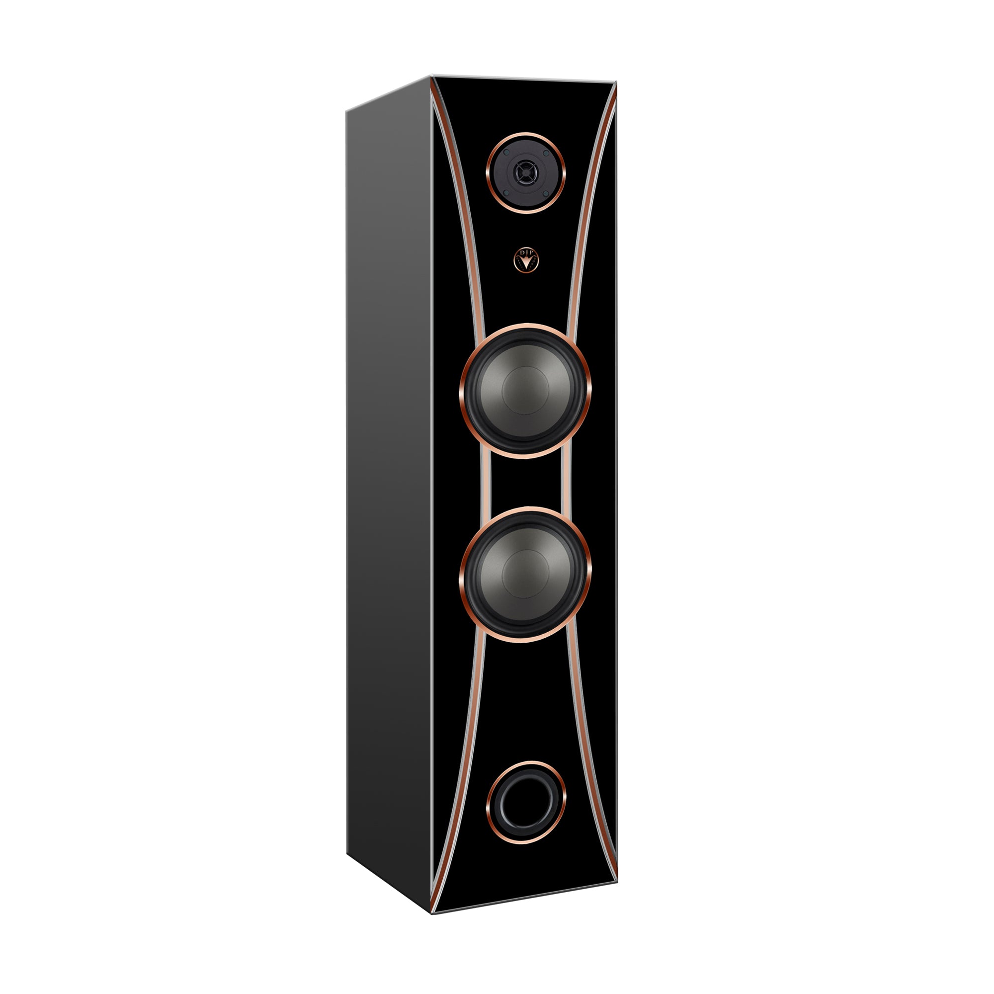Hi-Fi 2-Wege Standlautsprecher schlankes Design 100 Watt RMS 8 Ohm/Box