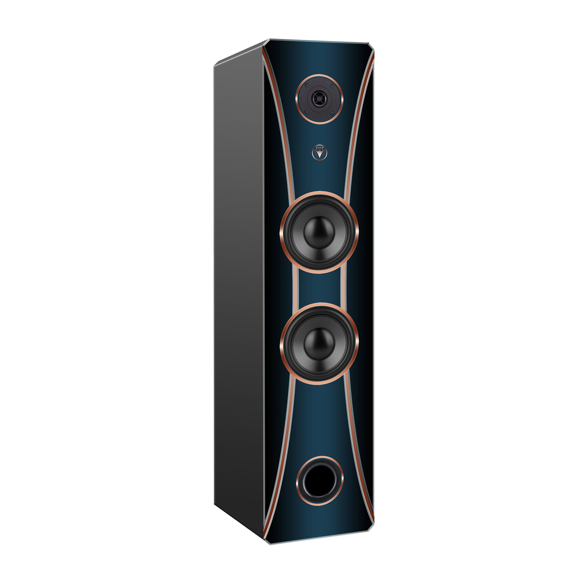 Hi-Fi 2-Wege Standlautsprecher schlankes Design 100 Watt RMS 8 Ohm/Box