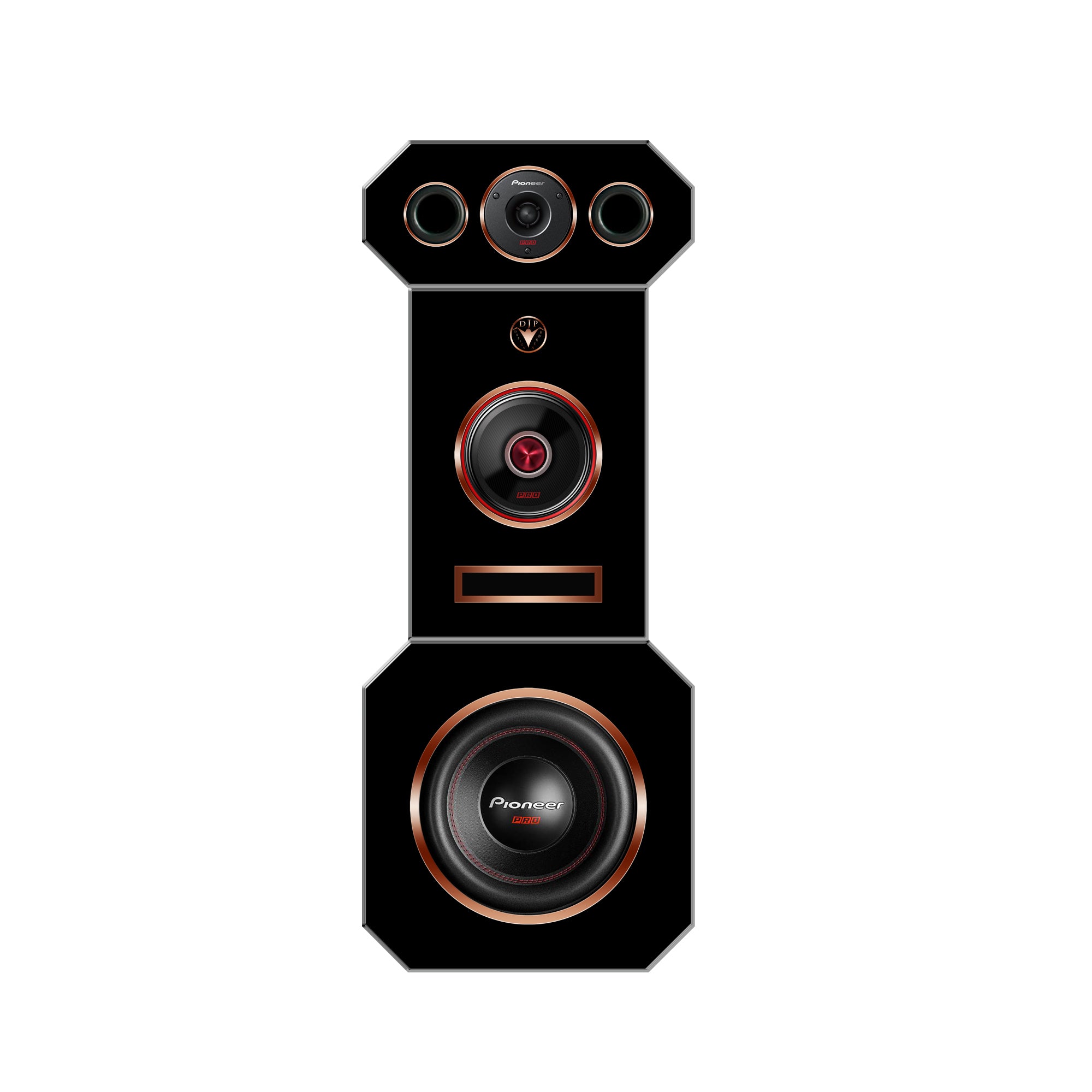 DIY Audio High End Lautsprecher Gehäuse Bausatz für 1 Paar Design HiFi Lautsprecher