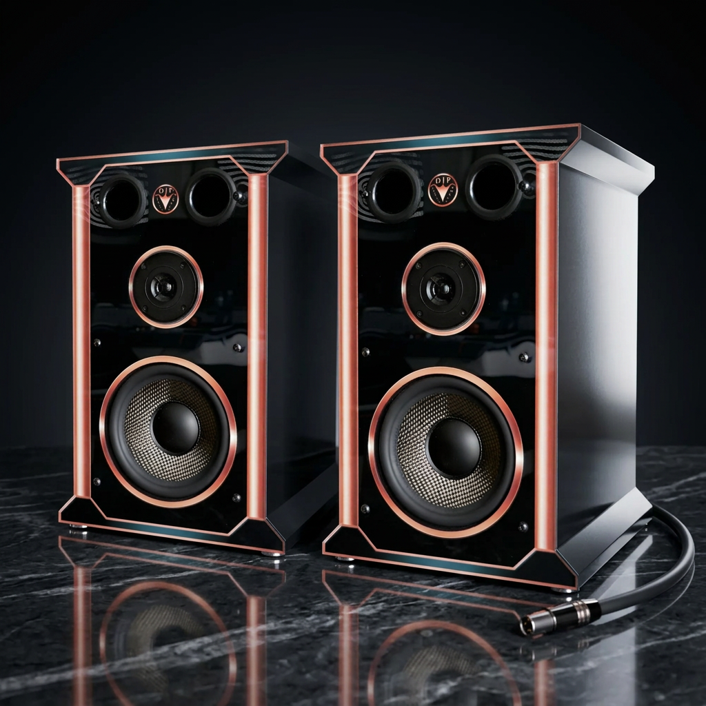 Altavoces de estantería Hi-Fi de 2 vías de alta calidad, 100 vatios RMS, 200 vatios máximo a 8 ohmios por caja.