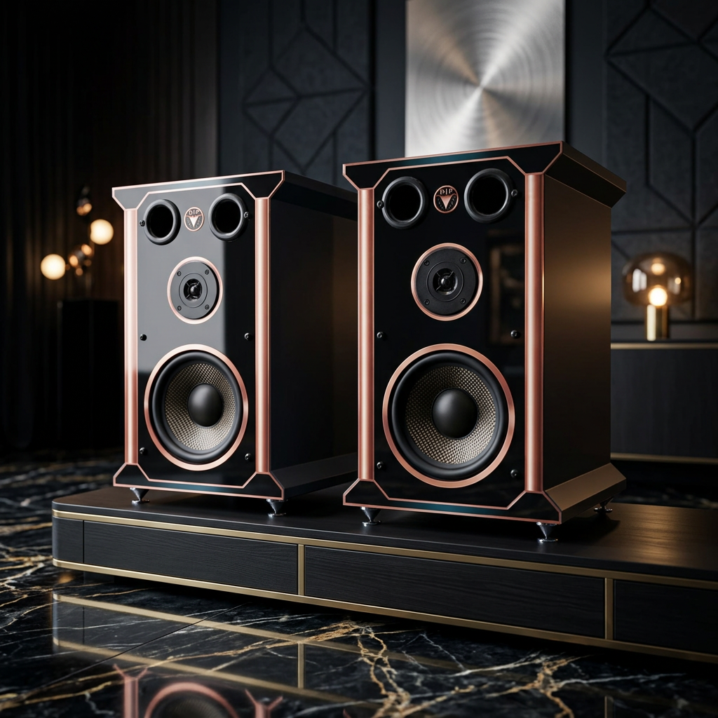 Altavoces de estantería Hi-Fi de 2 vías de alta calidad, 100 vatios RMS, 200 vatios máximo a 8 ohmios por caja.