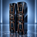 DJP Elegant Edition HiFi 3-Wege Standlautsprecher mit schlankem Design