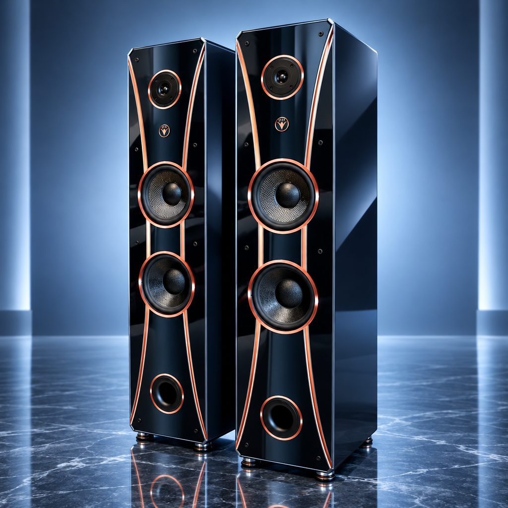 DJP Elegant Edition HiFi 3-Wege Standlautsprecher mit schlankem Design