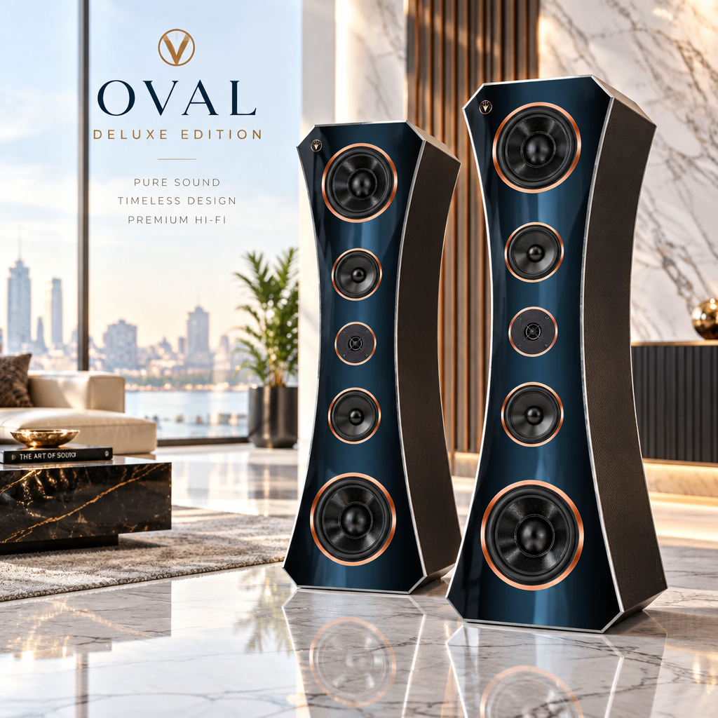 High End Hi-Fi Lautsprecher Deluxe Oval Edition DJP Design Boxen