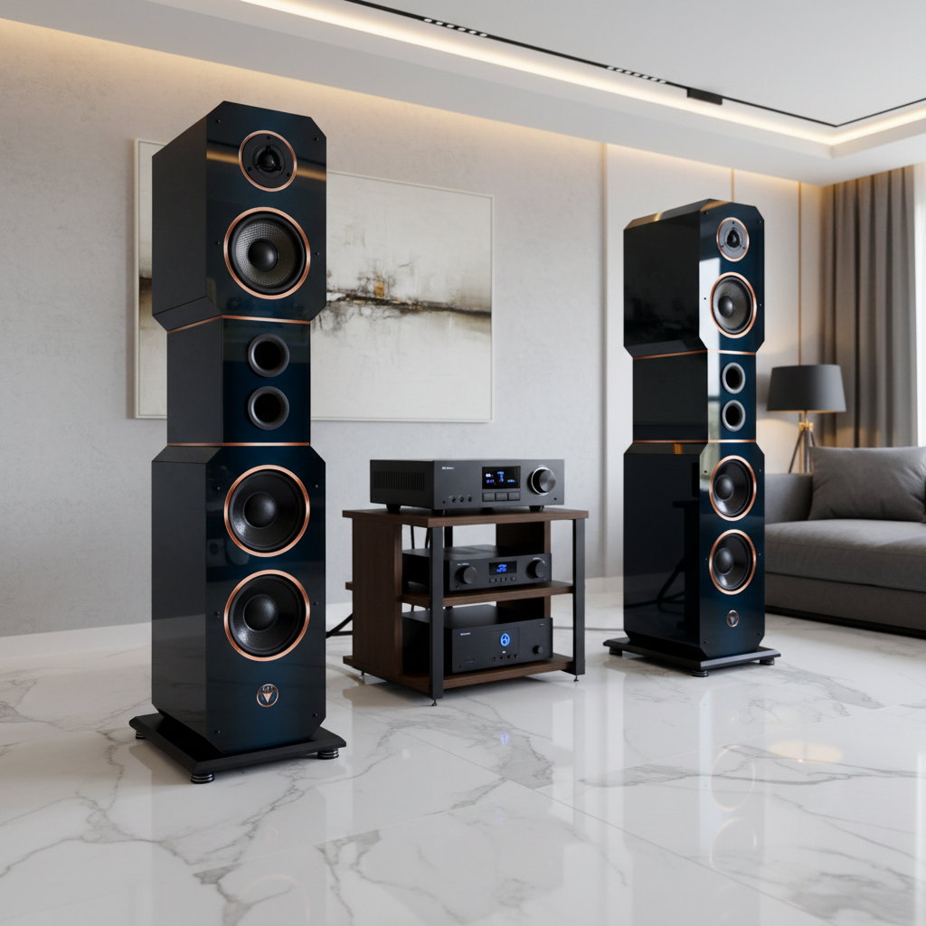 High End Hi-Fi Standlautsprecher Obsession Blue Edition DJP Design Boxen Referenz Serie