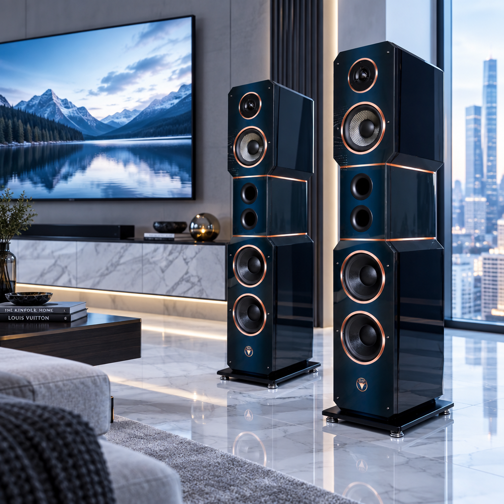 High End Hi-Fi Standlautsprecher Obsession Blue Edition DJP Design Boxen Referenz Serie