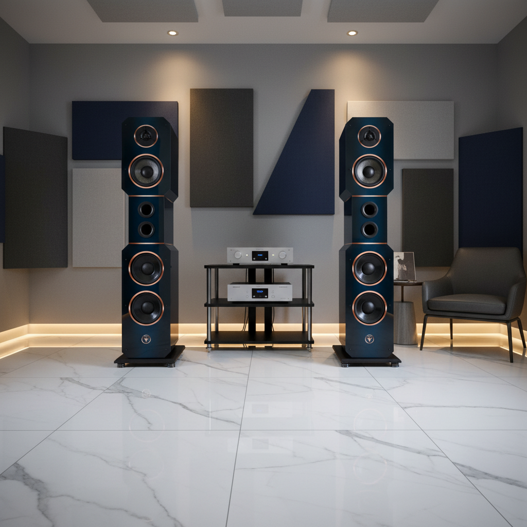 High End Hi-Fi Standlautsprecher Obsession Blue Edition DJP Design Boxen Referenz Serie