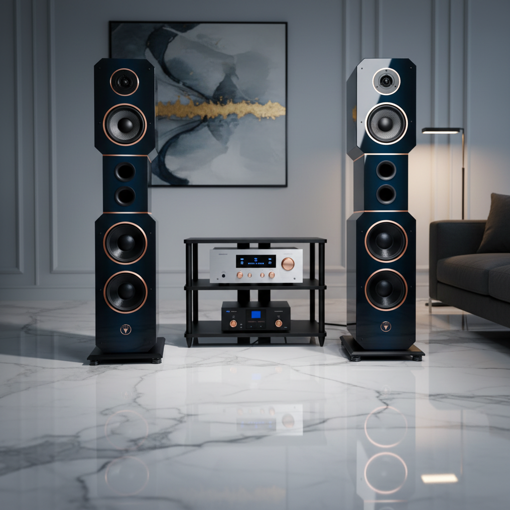 High End Hi-Fi Standlautsprecher Obsession Blue Edition DJP Design Boxen Referenz Serie