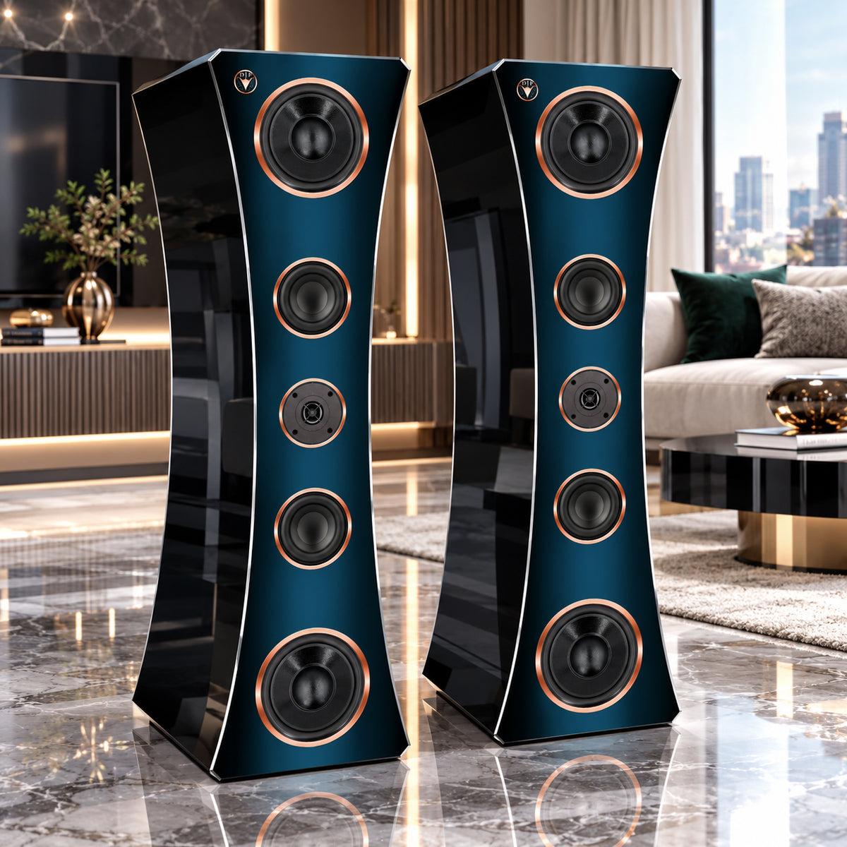 High End HiFi Lautsprecher Small Oval Edition DJP Design Boxen