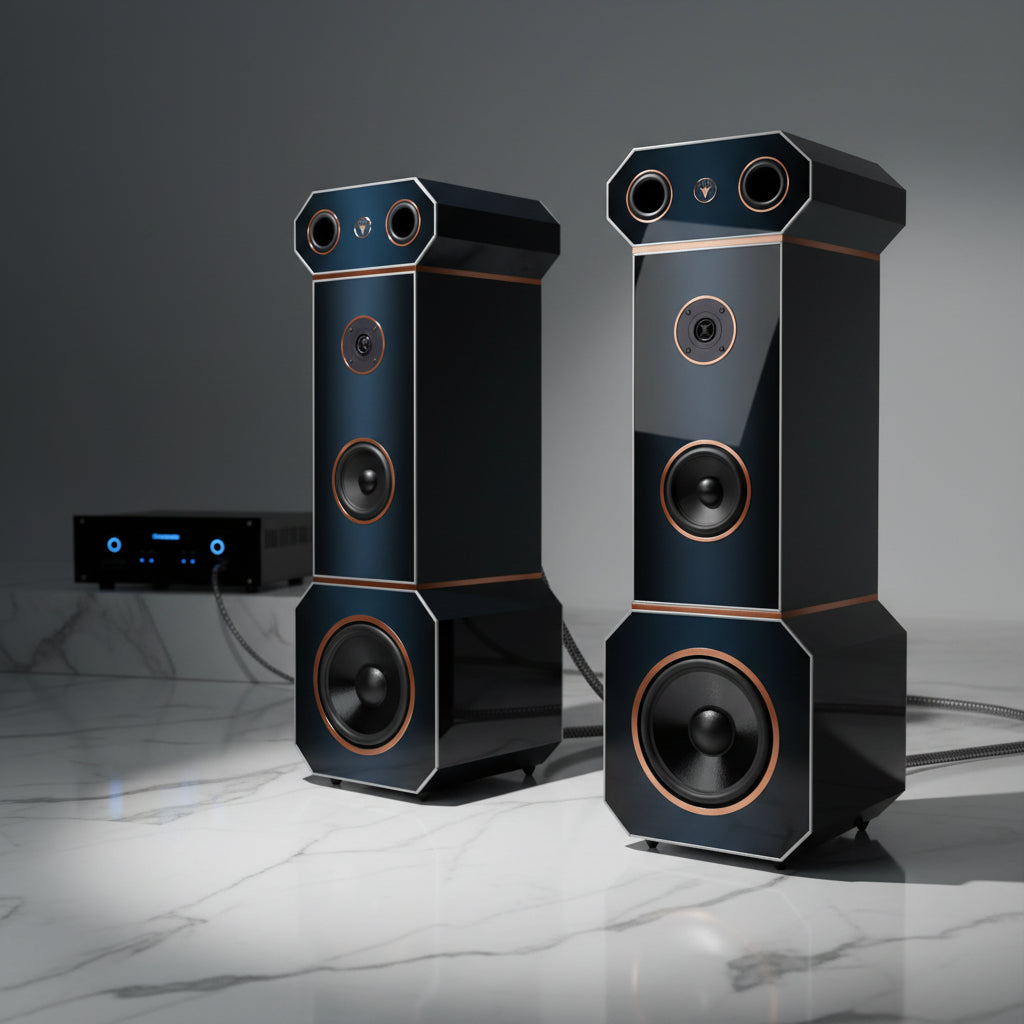 High End Hi-Fi Standlautsprecher 200 Watt RMS 8 Ohm DJP Design Boxen PRO Hammer Edition