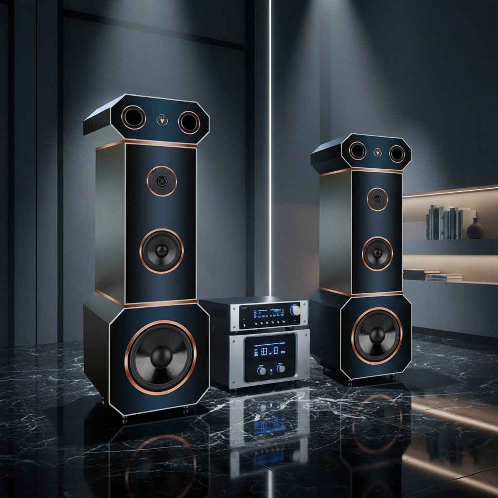 High End Hi-Fi Standlautsprecher 200 Watt RMS 8 Ohm DJP Design Boxen PRO Hammer Edition