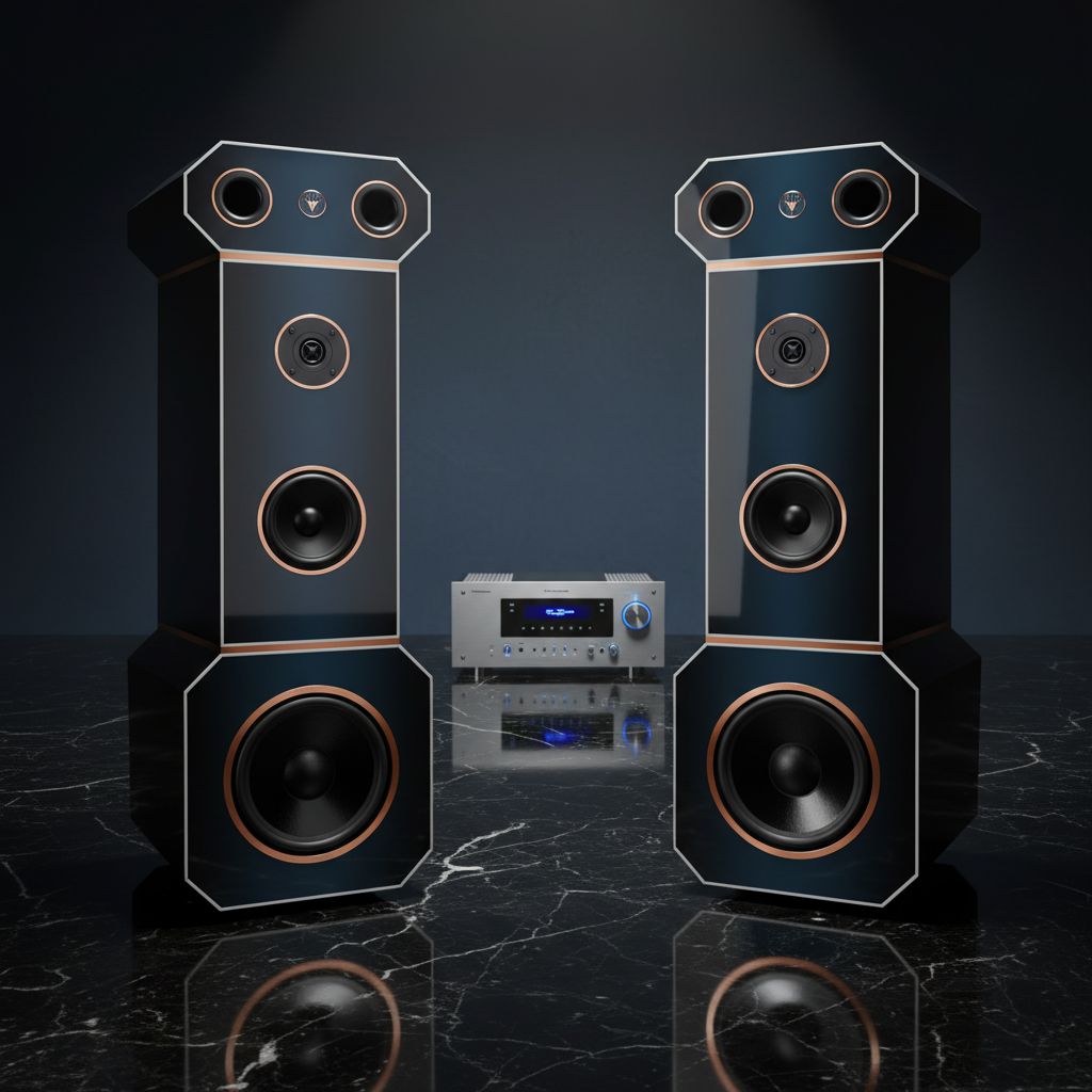 High End Hi-Fi Standlautsprecher 200 Watt RMS 8 Ohm DJP Design Boxen PRO Hammer Edition