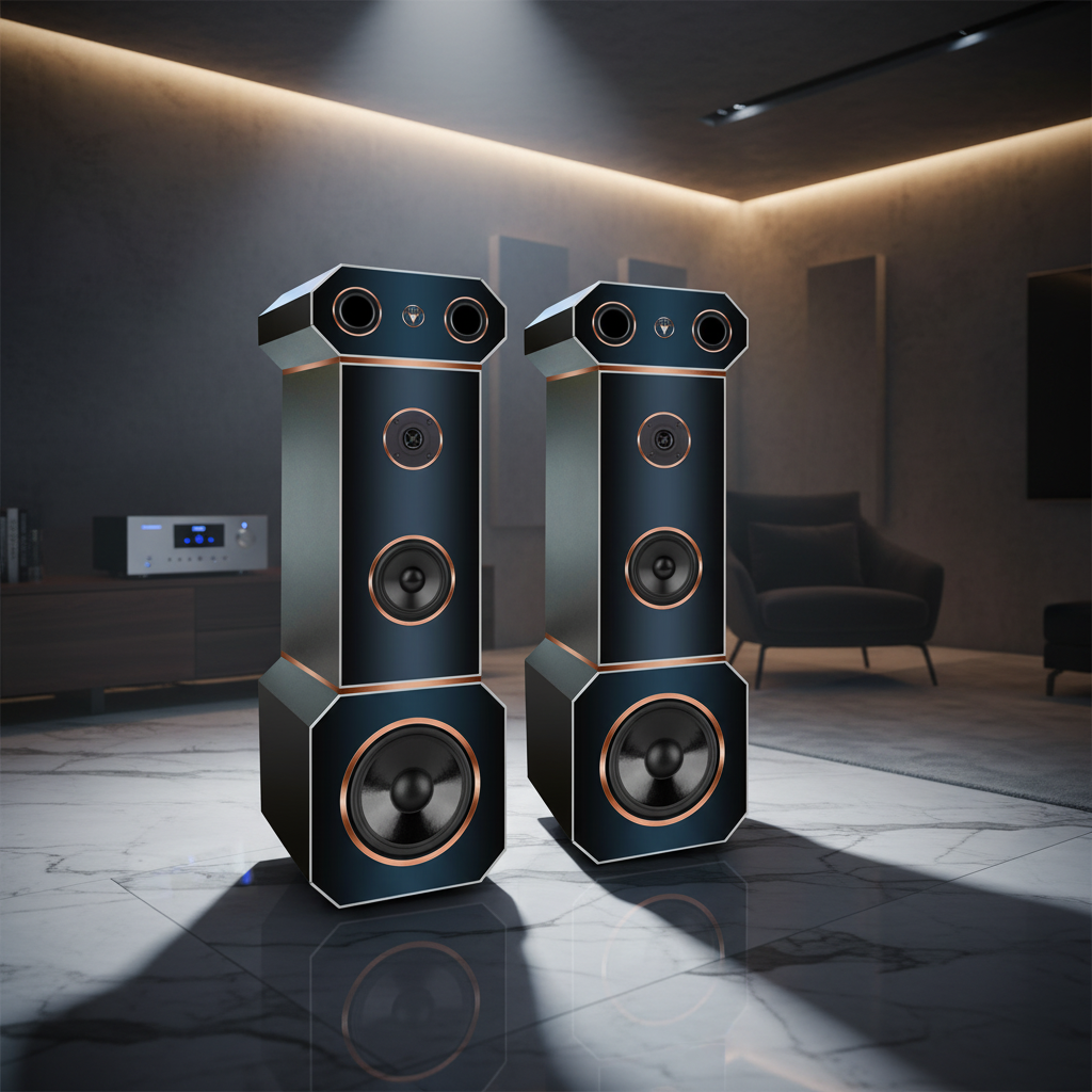 High End Hi-Fi Standlautsprecher 200 Watt RMS 8 Ohm DJP Design Boxen PRO Hammer Edition