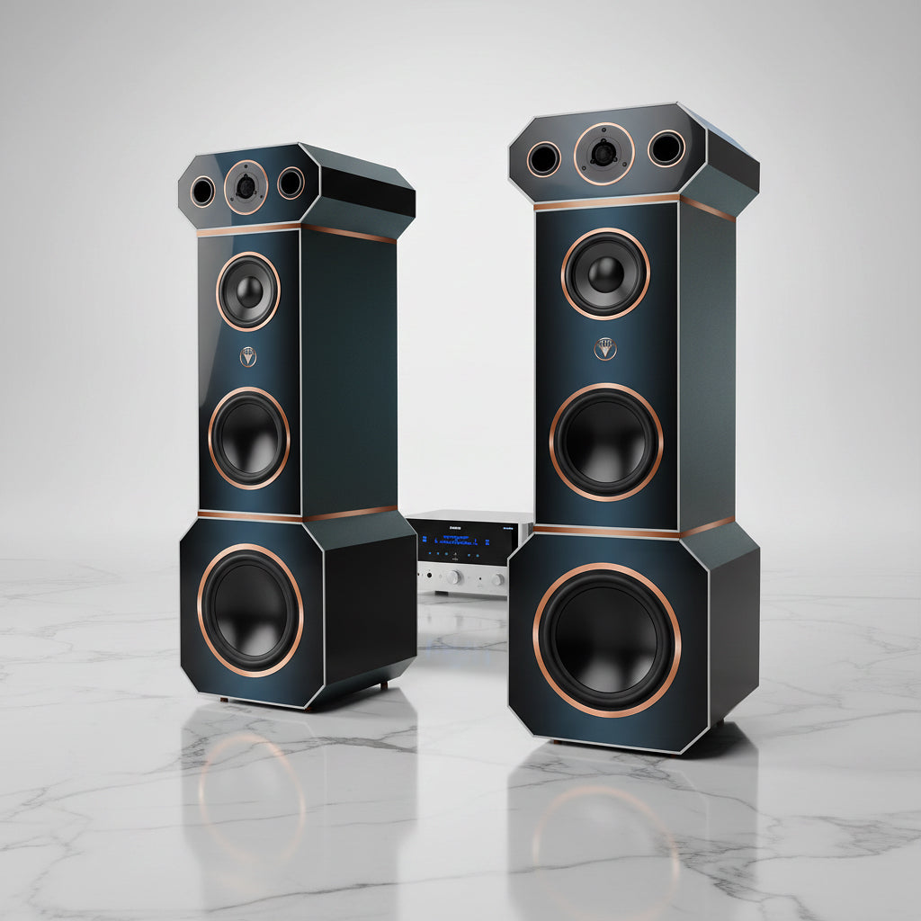 High End Hi-Fi Standlautsprecher 210 Watt RMS 8 Ohm DJP Design Boxen PRO Hammer Edition