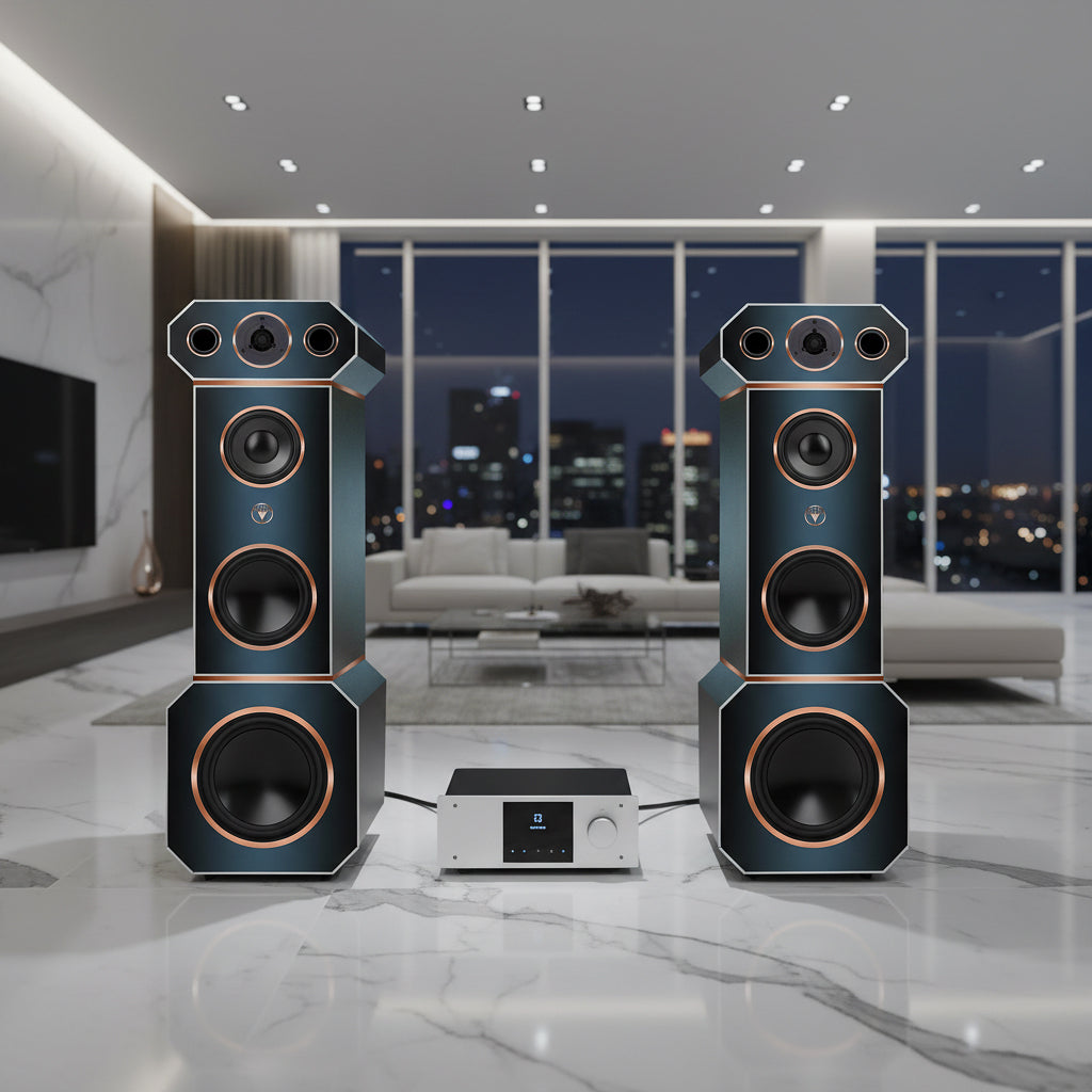 High End Hi-Fi Standlautsprecher 210 Watt RMS 8 Ohm DJP Design Boxen PRO Hammer Edition