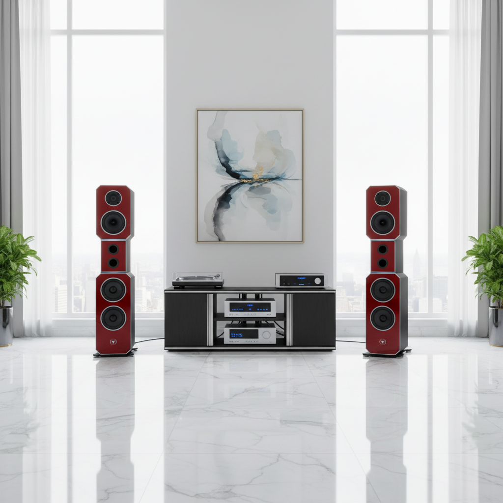 Hochwertige High End Hi-Fi Design Standlautsprecher 210 Watt RMS 8 Ohm/Box