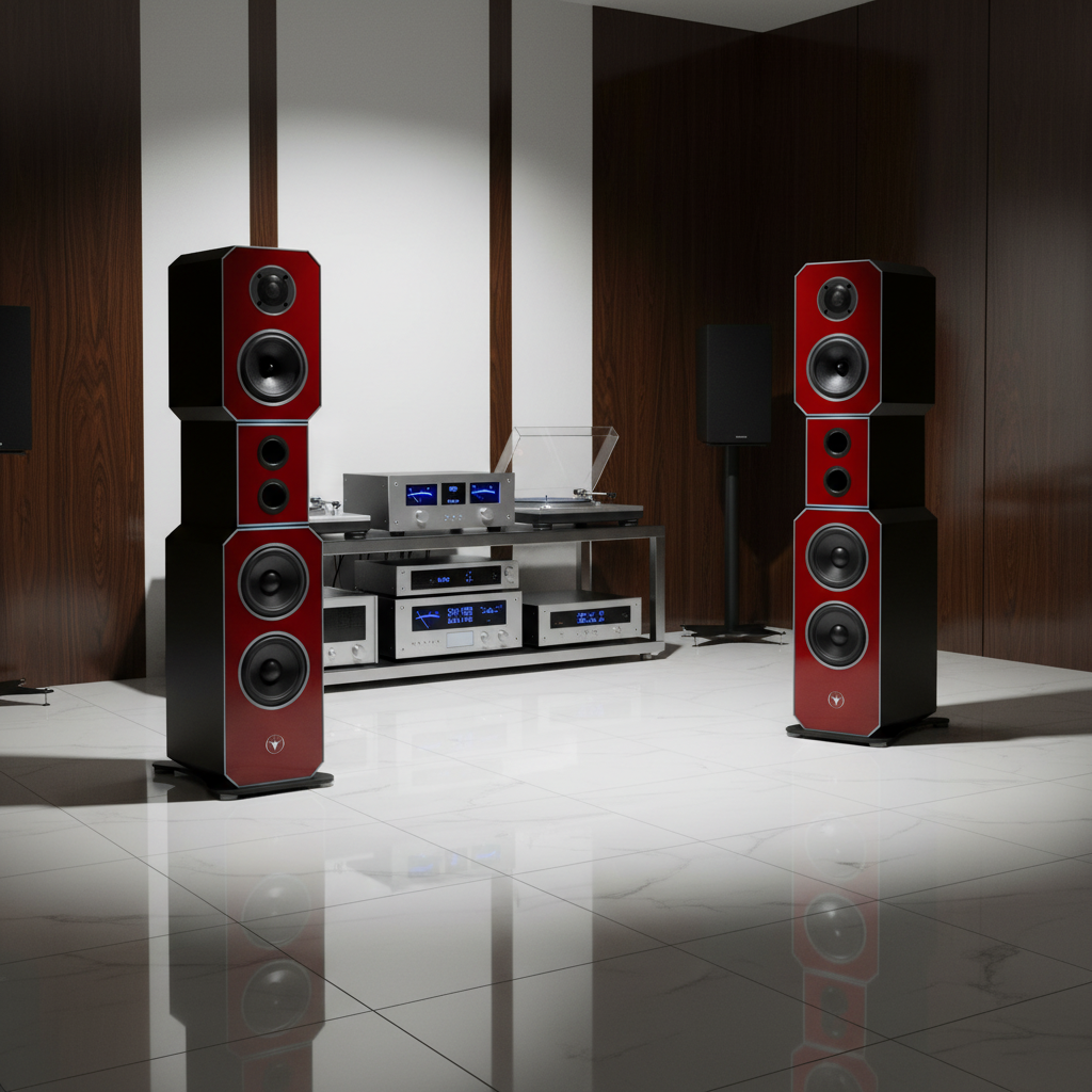 Hochwertige High End Hi-Fi Design Standlautsprecher 210 Watt RMS 8 Ohm/Box