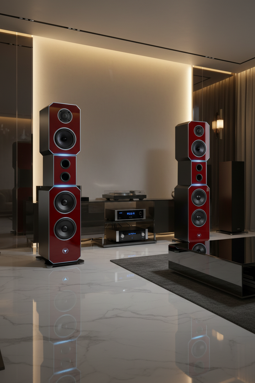 Hochwertige High End Hi-Fi Design Standlautsprecher 210 Watt RMS 8 Ohm/Box