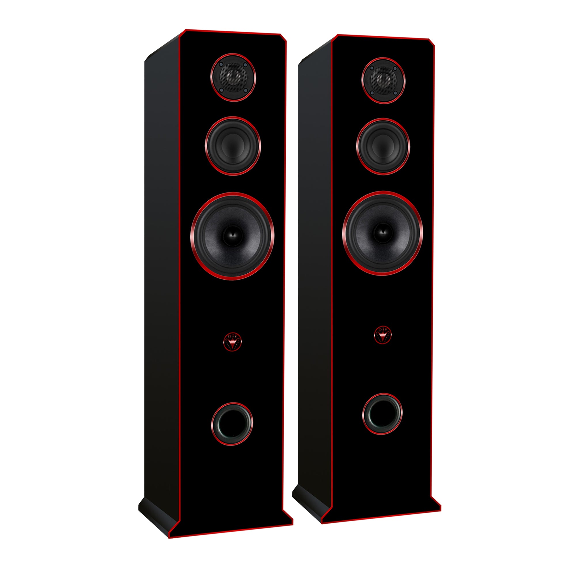 Hi-Fi 3-Wege Standlautsprecher schlankes Design 100 Watt RMS 8 Ohm/Box