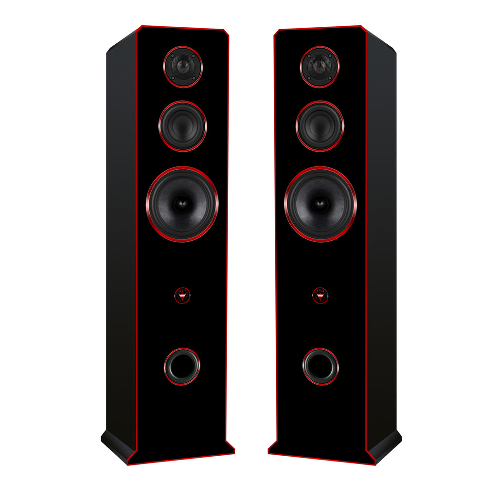 Hi-Fi 3-Wege Standlautsprecher schlankes Design 100 Watt RMS 8 Ohm/Box
