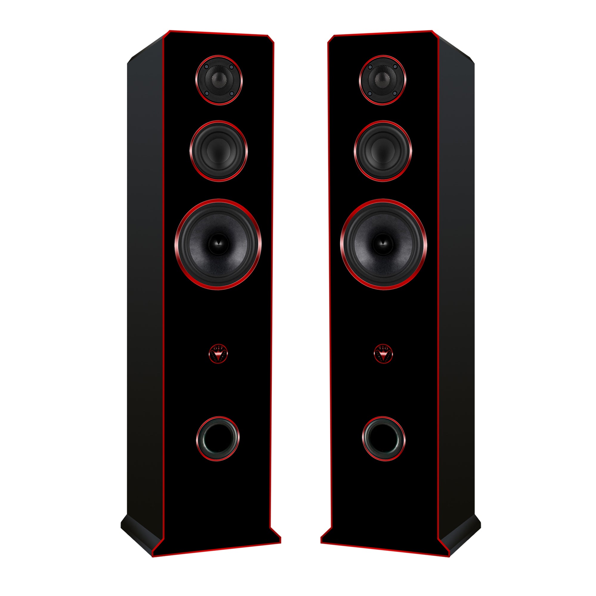 Hi-Fi 3-Wege Standlautsprecher schlankes Design 100 Watt RMS 8 Ohm/Box