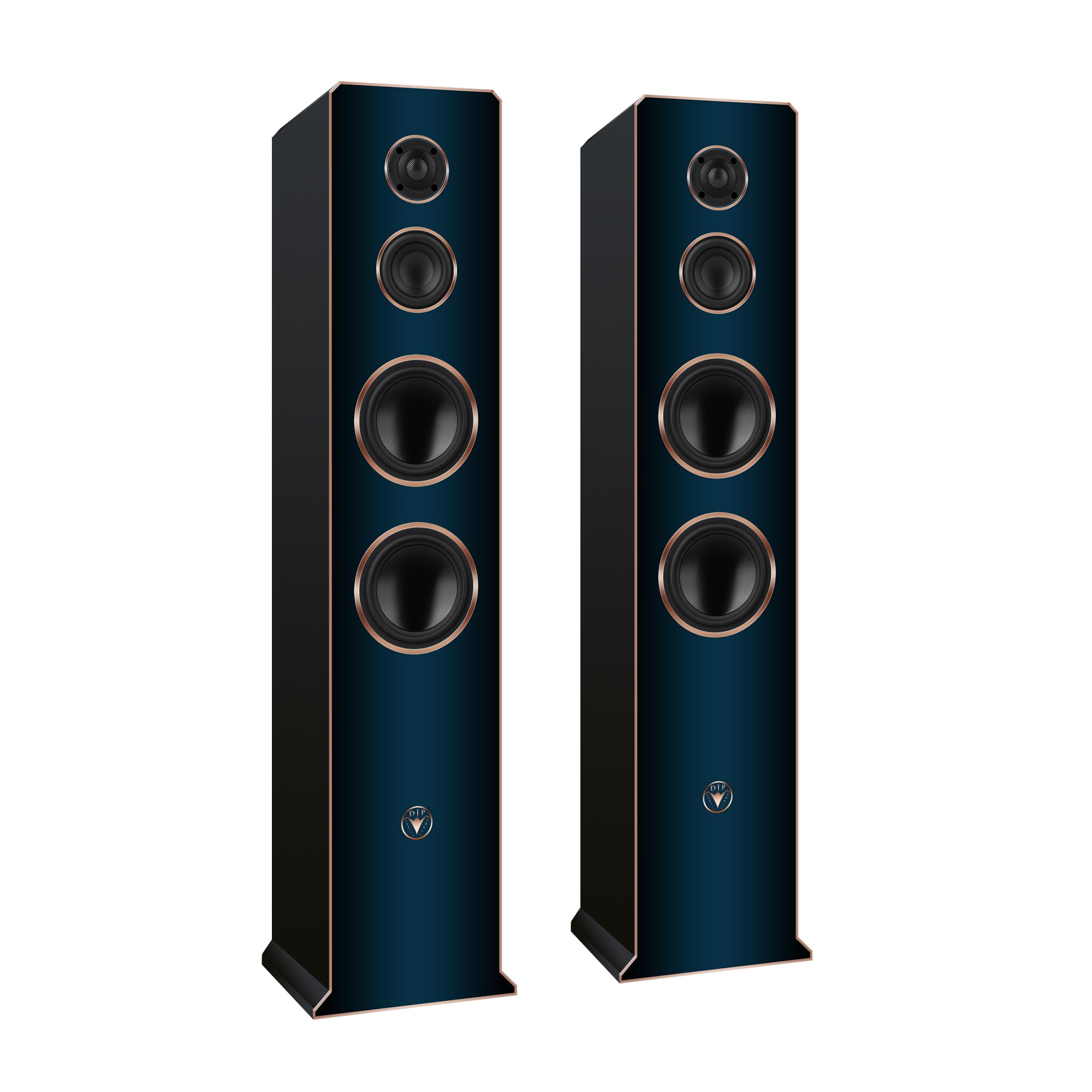 Hochwertige Hi-Fi Standlausprecher schlankes Design 120 Watt RMS 8 Ohm/Box