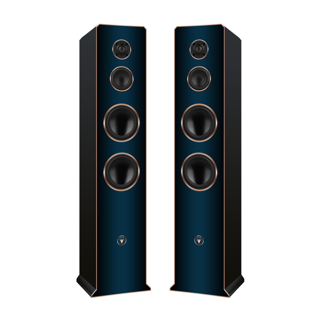 Hochwertige Hi-Fi Standlausprecher schlankes Design 120 Watt RMS 8 Ohm/Box