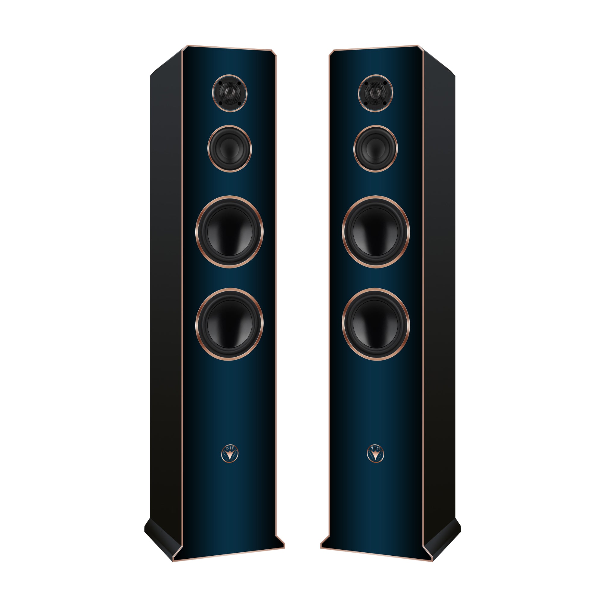 Hochwertige Hi-Fi Standlausprecher schlankes Design 120 Watt RMS 8 Ohm/Box